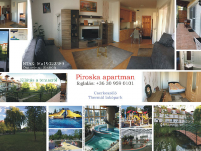 Piroska apartman Cserkeszőlő Thermál lakópark