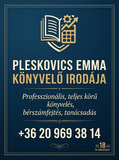 Teljeskörű könyvelés Budapest 14 kerület Pleskovics Emma Éva