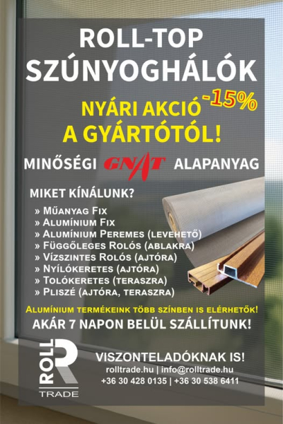 Nyílászáró beépítés és árnyékolás Siófok Rolltrade TM Kft.