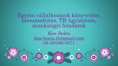 Kiss Beáta könyvelés, bérszámfejtés Budapest 17 kerület